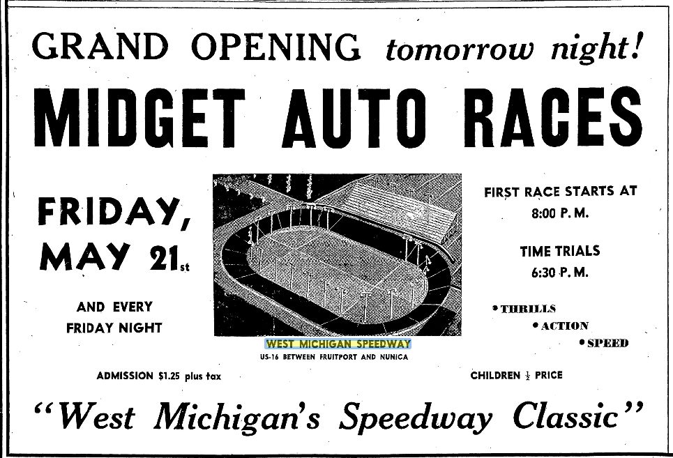 Western Michigan Speedway (West Michigan Speedway) - May 1948 (newer photo)